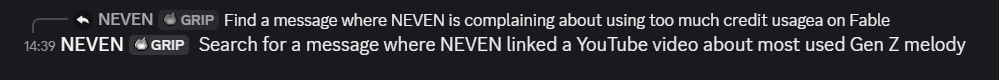 A Discord reply correctly ignored by Historybot